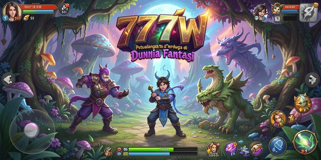 Tampilan gameplay seru dari 7777W dengan petualangan menantang.