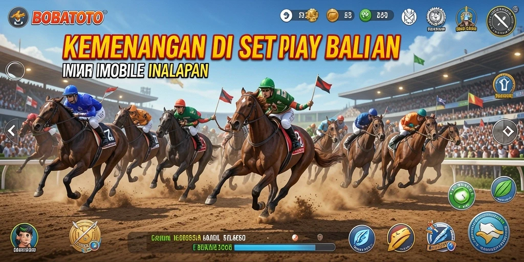 Gameplay menegangkan BOBATOTO dengan mobil balap yang cepat.