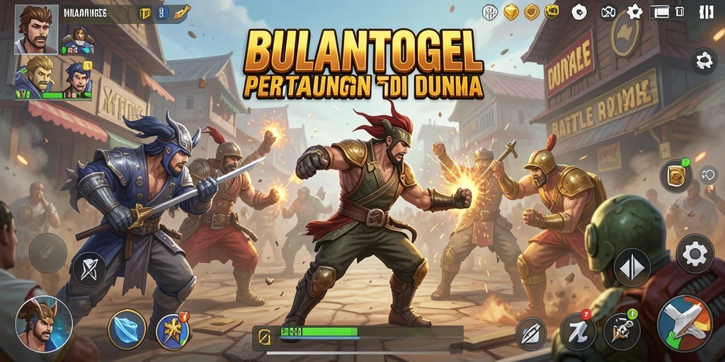 Tampilan seru gameplay BULANTOGEL dalam pertarungan Battle Royale.