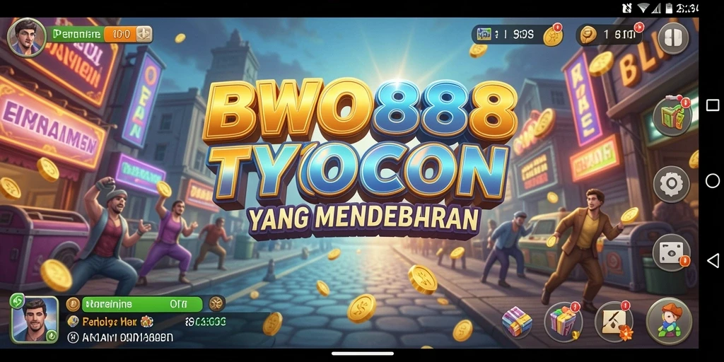 Screenshot gameplay BWO888 menampilkan aksi membangun bisnis Tycoon.