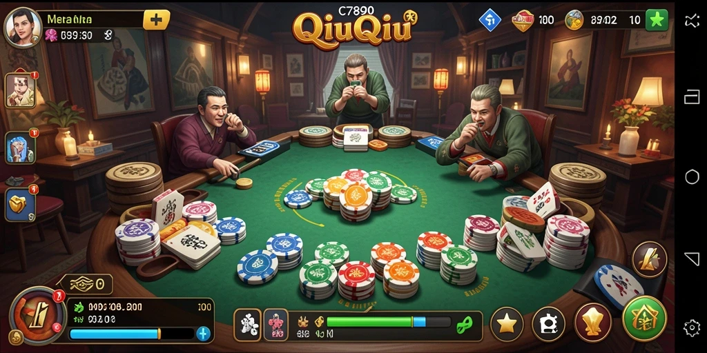 Tangkapan layar utama dari gameplay QiuQiu yang menarik.