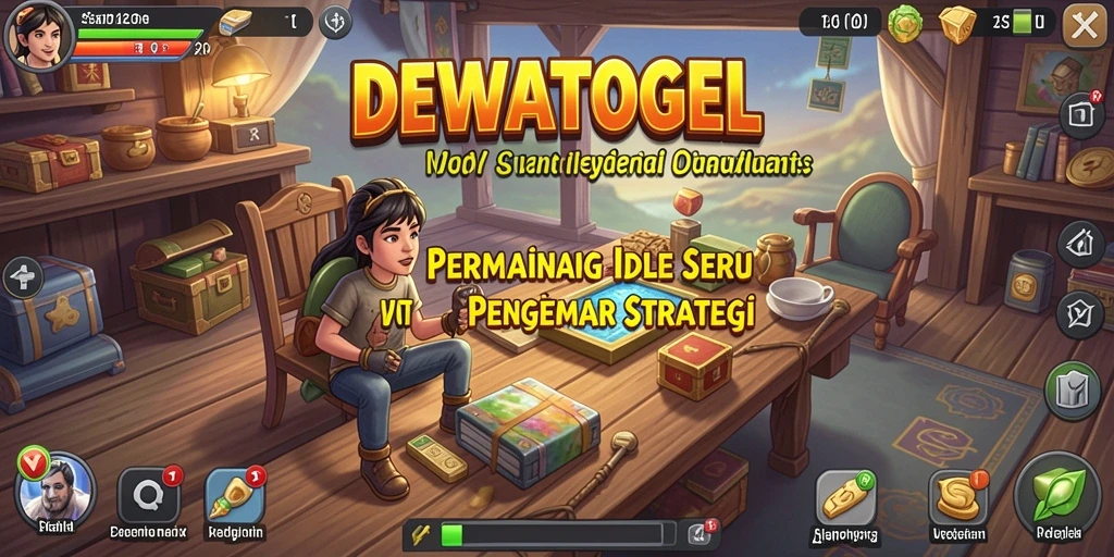 Tampilan gameplay menarik dari DEWATOGEL dengan elemen idle.