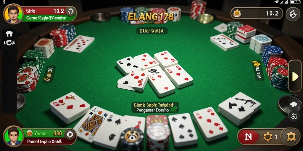Tampilan menakjubkan dari gameplay Gaple ELANG178.
