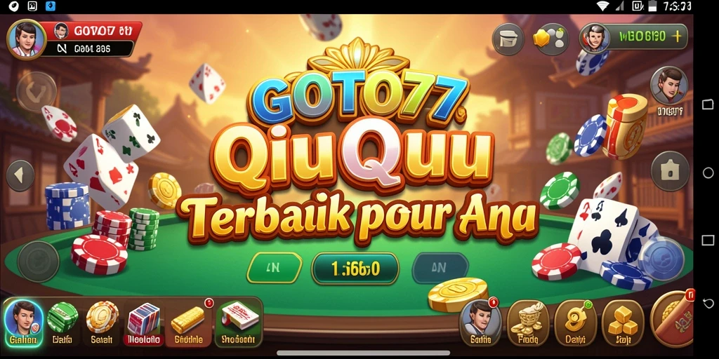 Tampilan menarik dari gameplay QiuQiu di GOTO77.