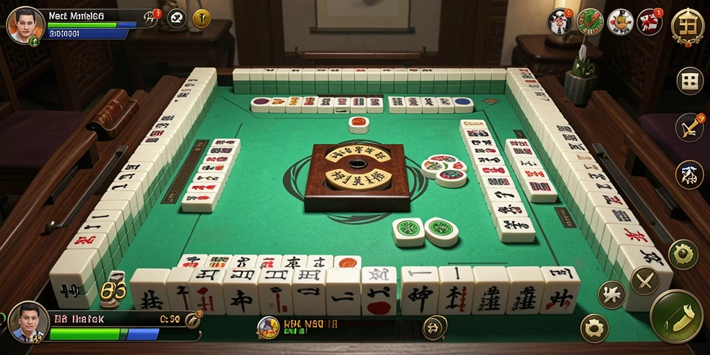 Tampilan menarik dari gameplay <strong>HO3</strong> yang menunjukkan suasana permainan Mahjong.