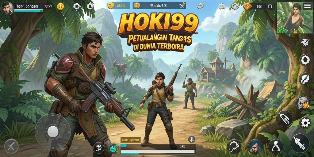 Tangkapan layar dari gameplay HOKI99 menunjukkan dunia terbuka yang luas dan interaktif.