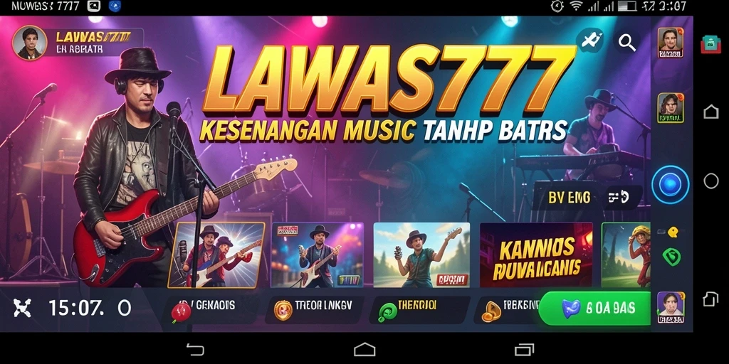 Tampilan gameplay LAWAS777 menampilkan berbagai lagu dengan irama yang menyenangkan.