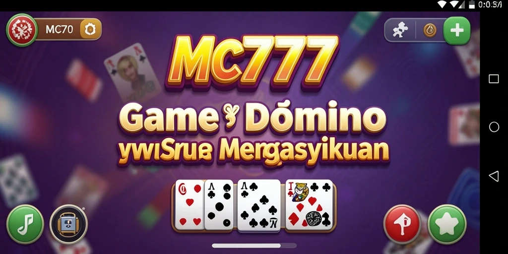 Tampilan gameplay Domino yang seru dan interaktif di MC777.