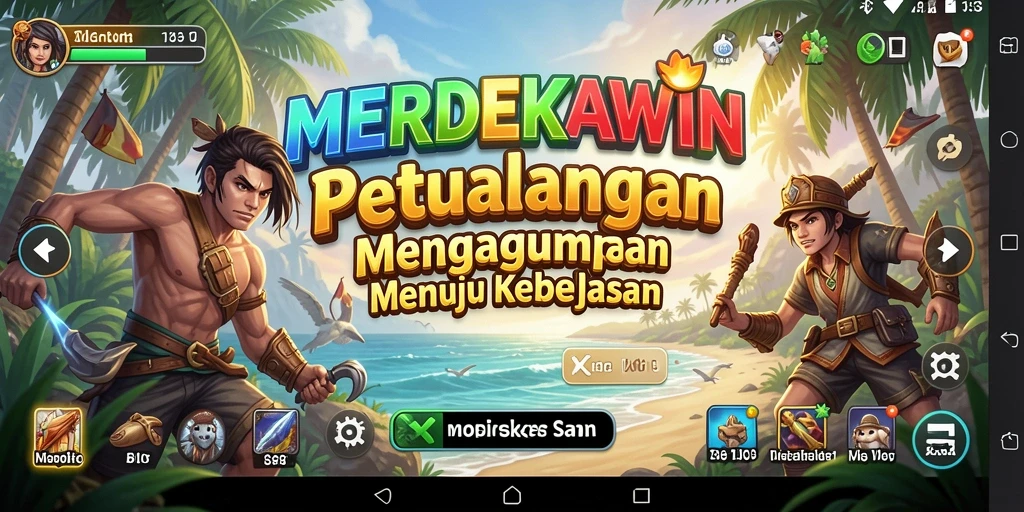 Tangkapan layar gameplay MERDEKAWIN yang menampilkan aksi mendebarkan.