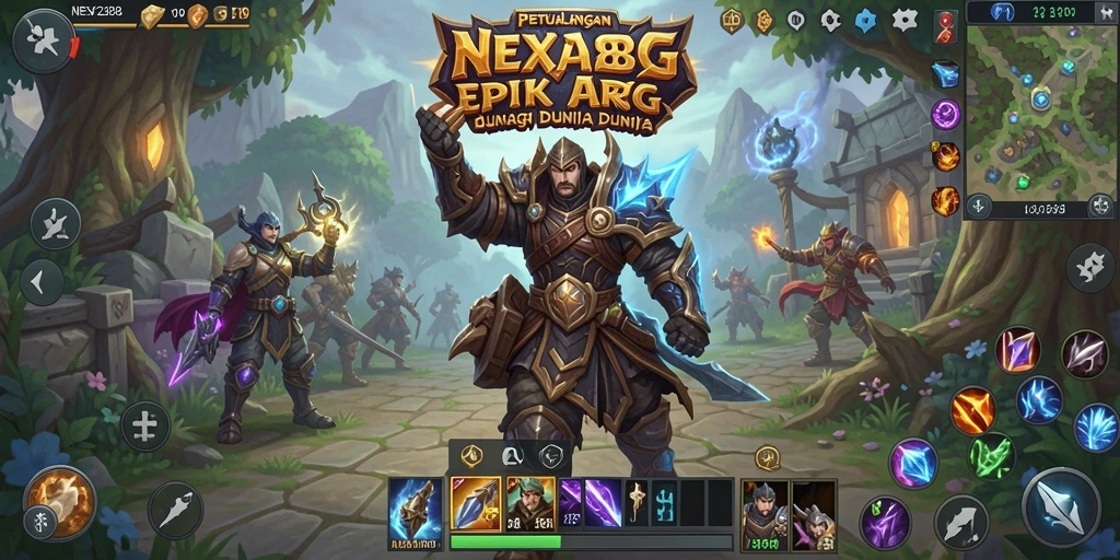 Tampilan gameplay NEX288 yang mendebarkan dalam pertempuran ARPG.