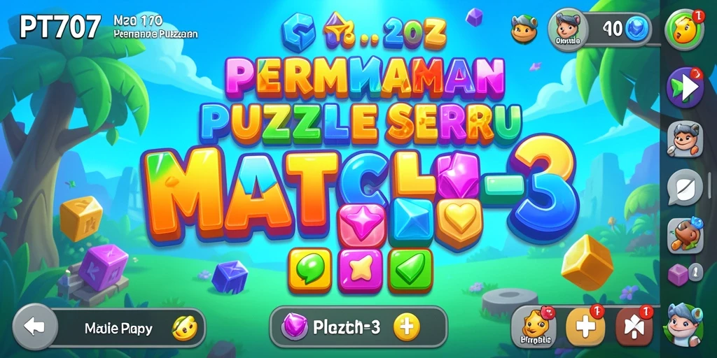 Tampilan gameplay PT707 yang menarik dalam kategori Match-3.