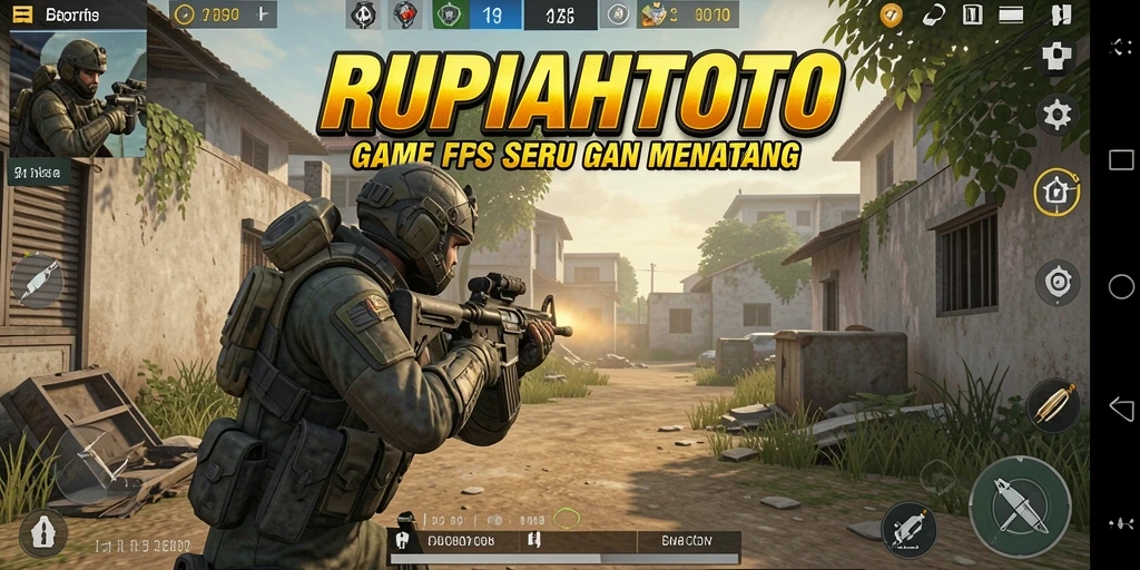 Tangkapan layar menunjukkan aksi seru dalam gameplay FPS RUPIAHTOTO.