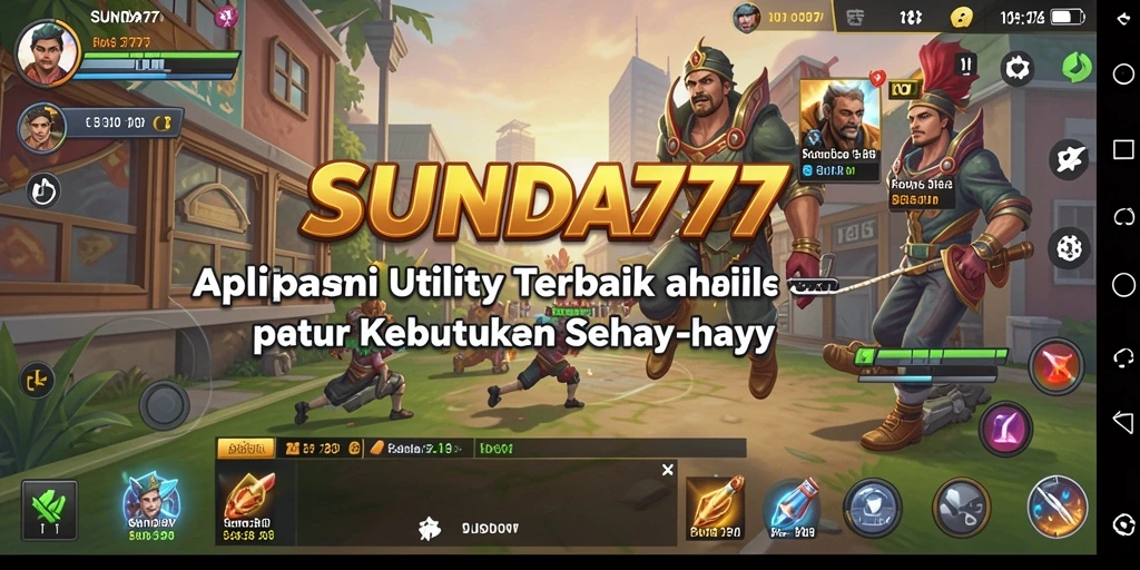 Tampilan utama SUNDA777 yang menampilkan fitur-fitur Utility yang bermanfaat.