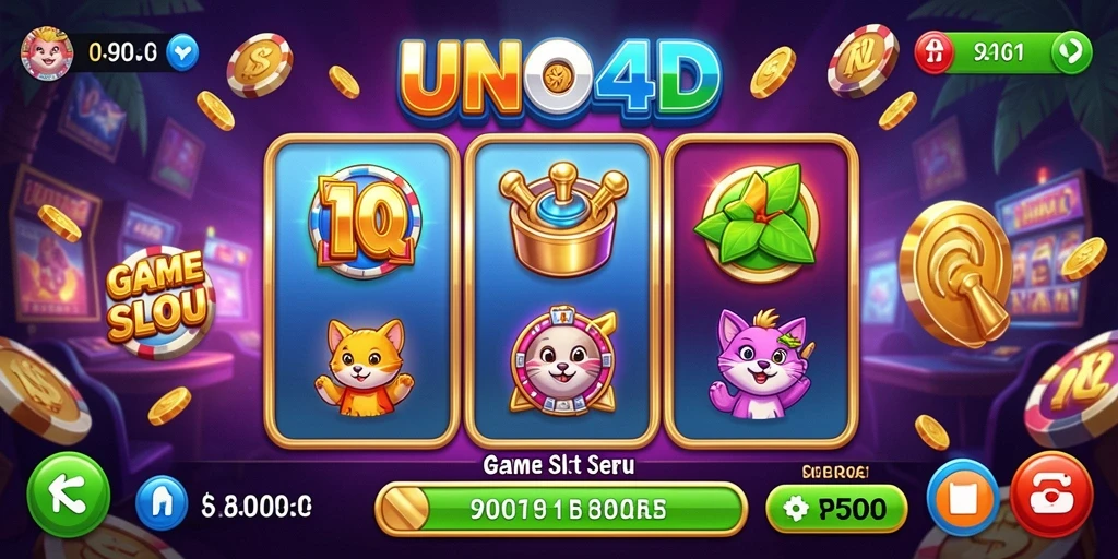 Tampilan gameplay Slot yang menarik dan interaktif pada UNO4D.