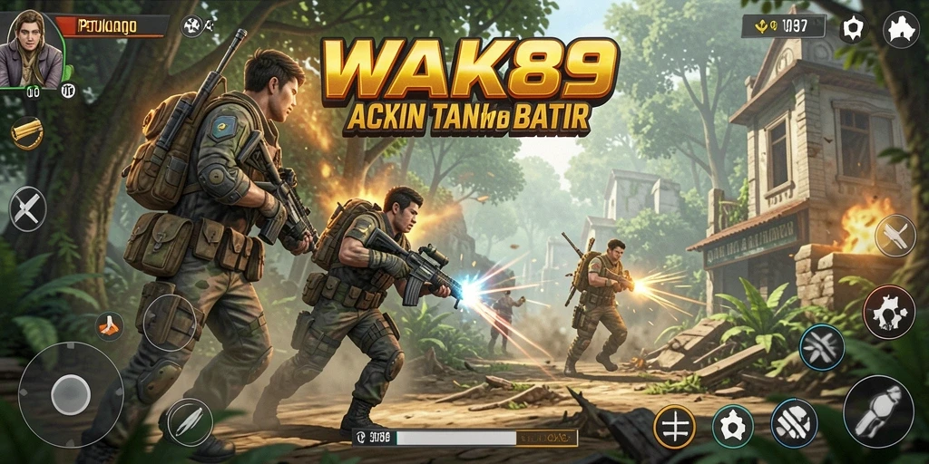 Screenshot utama WAK89 menunjukkan aksi pertempuran yang mendebarkan.